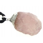 Natural Rose Quartz Electroplated Pendant